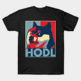 DOGECOIN HODL - Dogecoin Hodler Blockchain Cryptocurrency T-Shirt